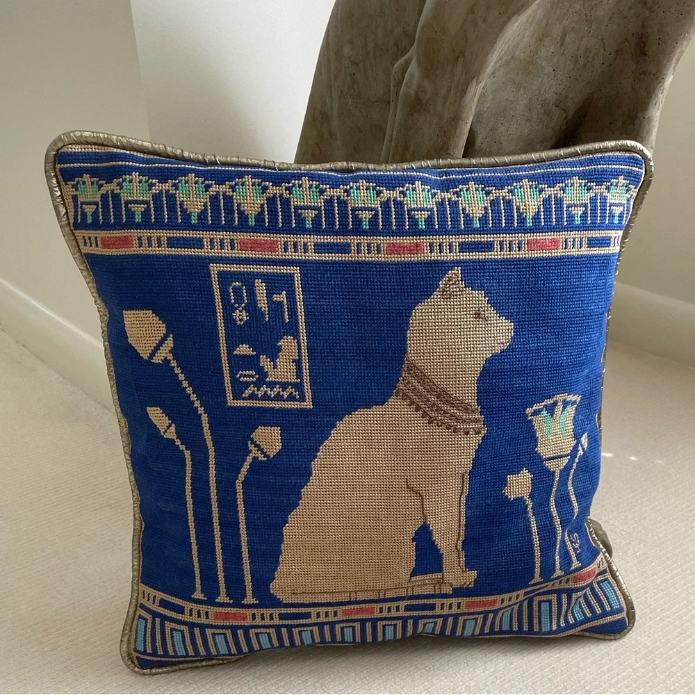 Accent Pillows Egyptian Design, 15 x 15 Reversible set of 2